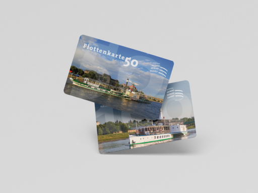 Das Bild zeit zwei Flottenkarten, darunter eine Flottenkarte 50.